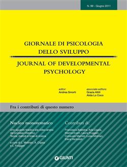 Giornale di Psicologia dello sviluppo - Journal of Developmental Psychology n. 99 - giugno 2011