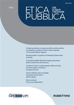 Etica pubblica. Studi su legalità e partecipazione (2021)